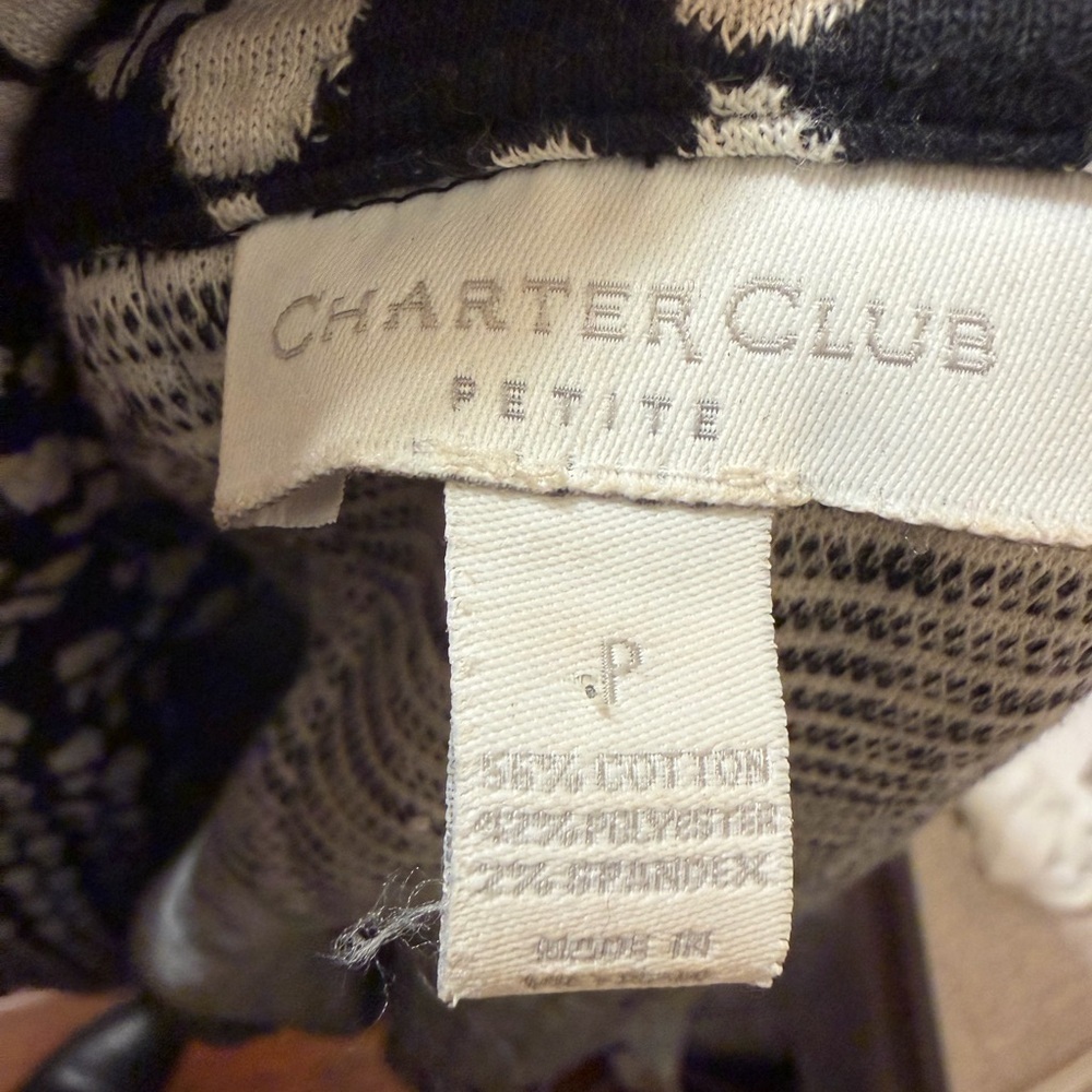 Charter Club Black and White Button Down jacket - Picture 6 of 7